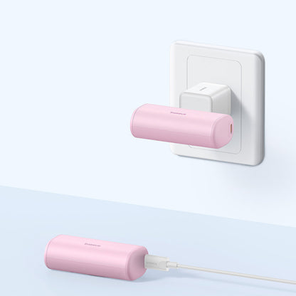 Baterie Externa Baseus Compact, 5000mAh, 20W, PD, 2 x USB-C, Roz P10068306413-00