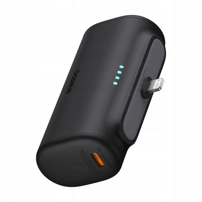 Baterie Externa Baseus Compact, 5000mAh, 20W, PD, 1 x Lightning - 1 x USB-C, Neagra P10068307113-00