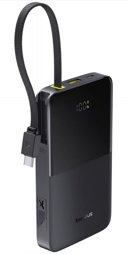 Baterie Externa Baseus EnerFill Bipow2 Pro, 10000mAh, 22.5W, QC + PD, 1 x USB-A - 2 x USB-C, Neagra E0027600
