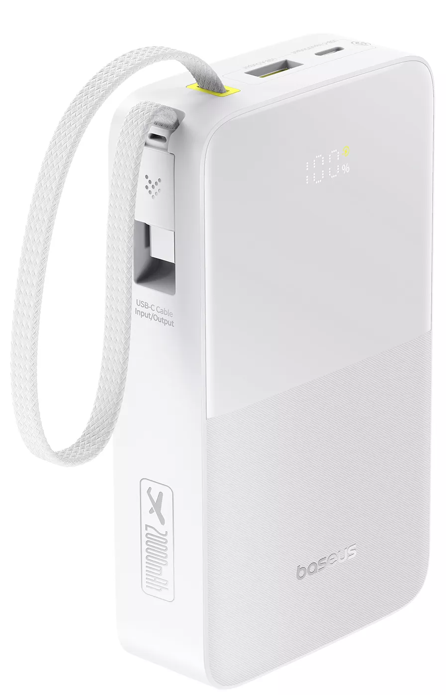 Baterie Externa Baseus EnerFill Bipow2 Pro, 20000mAh, 22.5W, QC + PD, 1 x USB-A - 2 x USB-C, Alba E0027700