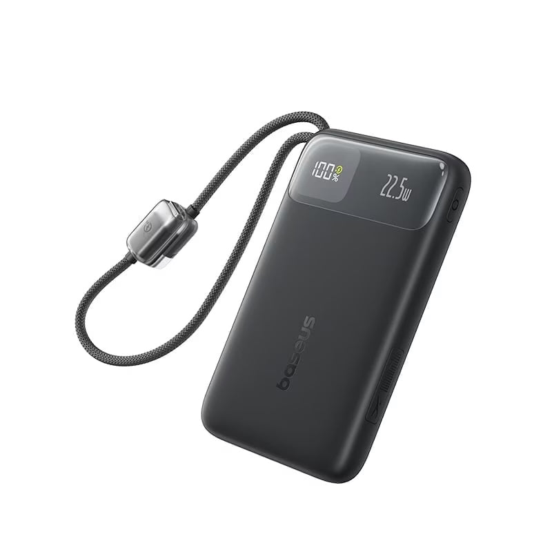 Baterie Externa Baseus EnerFill FC11, 20000mAh, 22.5W, QC + PD, 1 x Lightning - 1 x USB-A - 2 x USB-C, Neagra E0027S04