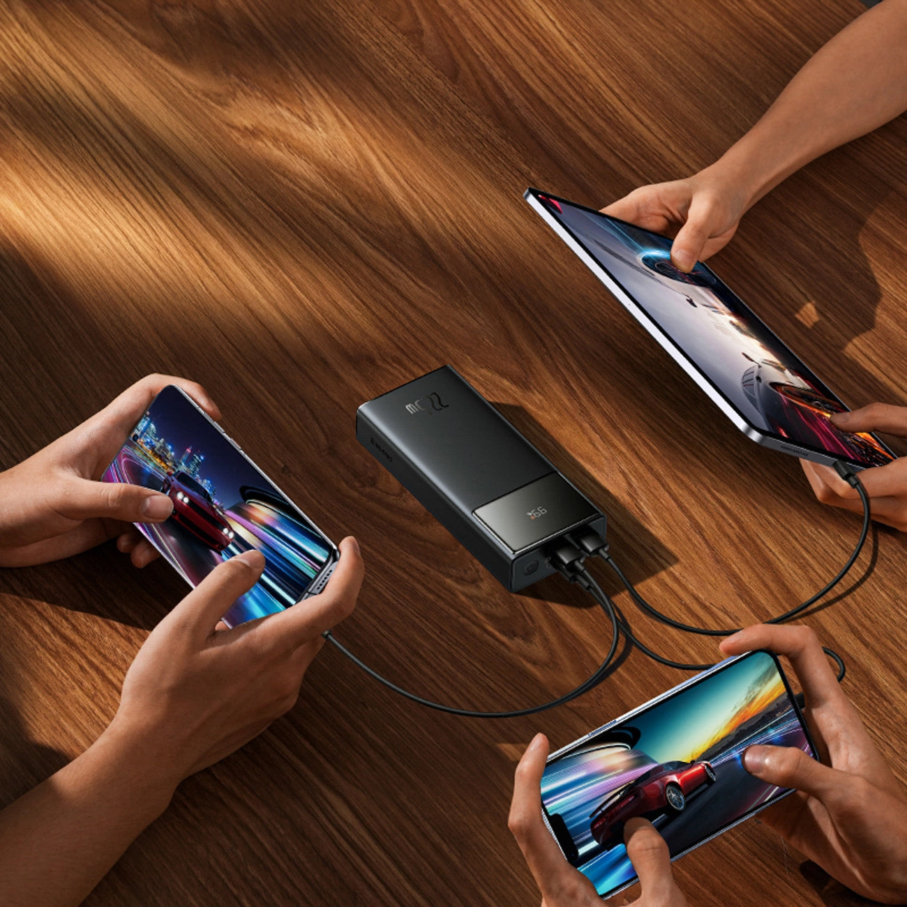 Baterie Externa Baseus EnerFill FP41, 30000mAh, 22.5W, QC + PD, 1 x USB-C - 2 x USB-A, Neagra