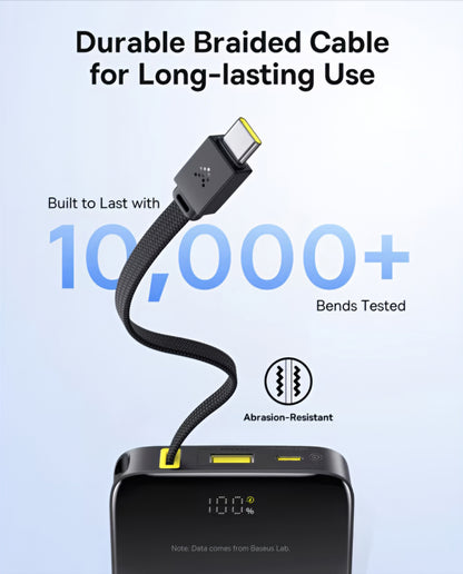 Baterie Externa Baseus EnerFill Bipow2 Pro, 10000mAh, 22.5W, QC + PD, 1 x USB-A - 2 x USB-C, Neagra E0027600
