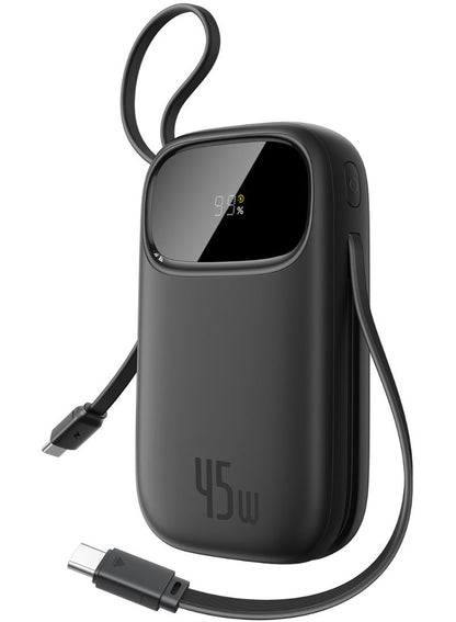 Baterie Externa Baseus EnerFill FC31 Qpow 3, 10000mAh, 45W, QC + PD, 1 x USB-A - 3 x USB-C, Neagra P10082102123-00