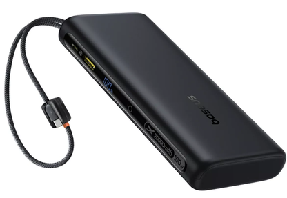 Baterie Externa Baseus EnerFill FC41, 20000mAh, 100W, QC + PD, 1 x USB-A - 3 x USB-C, Neagra E0028N03