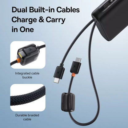 Baterie Externa Baseus EnerFill FC41, 20000mAh, 100W, QC + PD, 1 x USB-A - 3 x USB-C, Neagra E0028N03