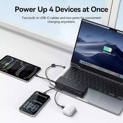 Baterie Externa Baseus EnerFill FC41, 20000mAh, 100W, QC + PD, 1 x USB-A - 3 x USB-C, Neagra E0028N03