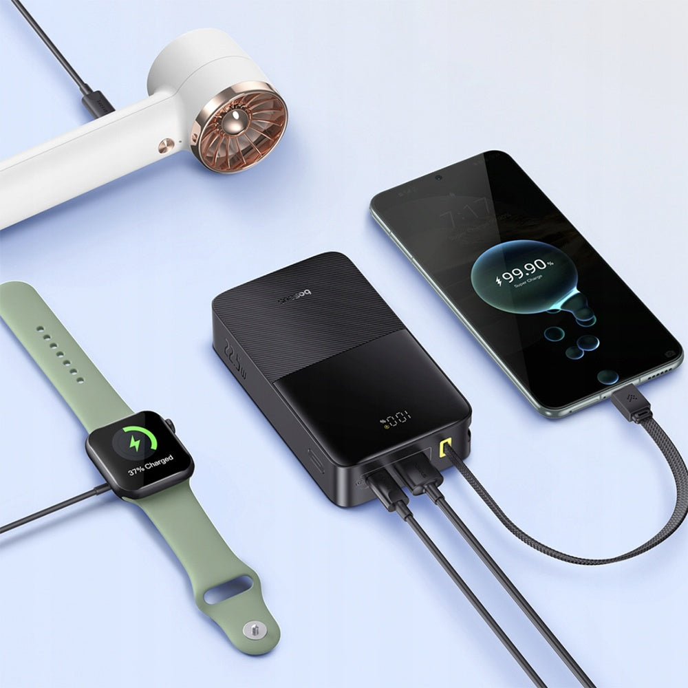 Baterie Externa Baseus EnerFill Bipow2 Pro, 20000mAh, 22.5W, QC + PD, 1 x USB-A - 2 x USB-C, Neagra E0027701