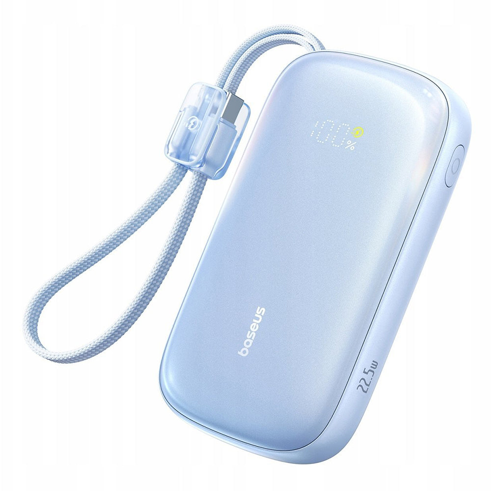 Baterie Externa Baseus EnerFill FC21 Qpow 3 Ultra, 10000mAh, 22.5W, QC + PD, 1 x USB-A - 1 x USB-C, Albastra E0027L03