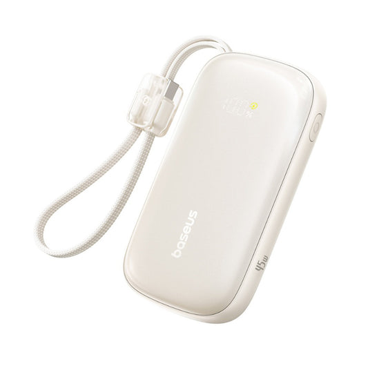 Baterie Externa Baseus EnerFill FC21 Qpow 3 Ultra, 10000mAh, 45W, QC + PD, 1 x USB-A - 1 x USB-C, Bej E0027Q01