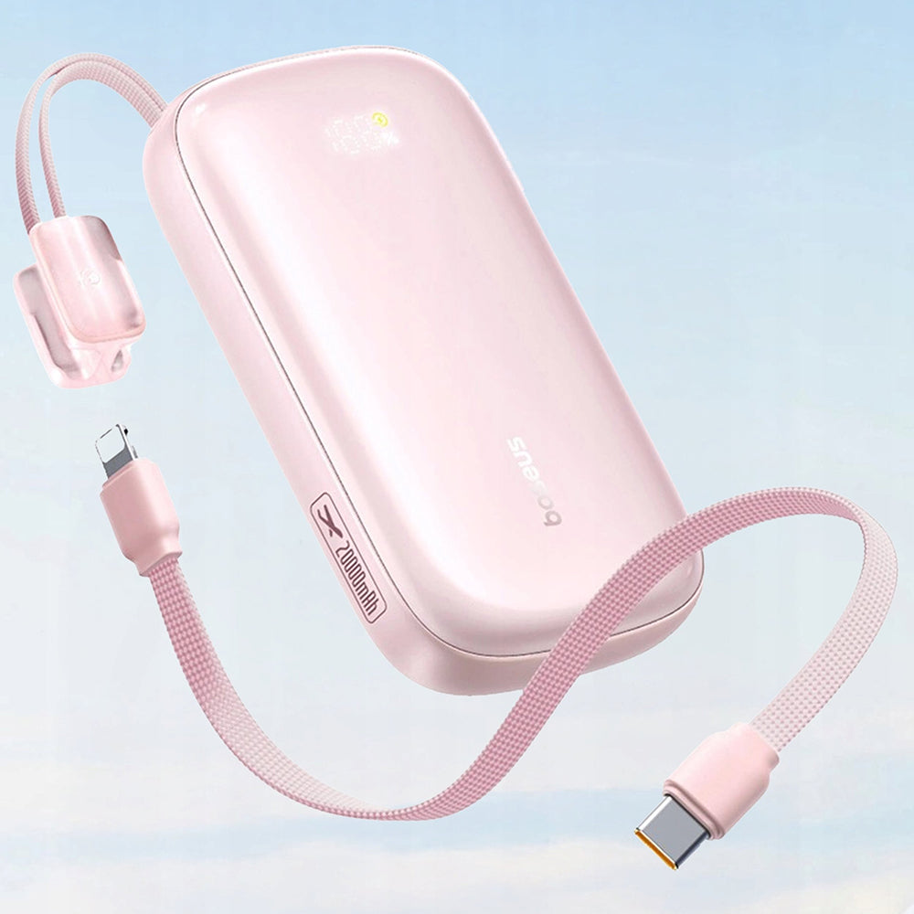 Baterie Externa Baseus EnerFill FC21 Qpow 3 Ultra, 10000mAh, 45W, QC + PD, 1 x USB-A - 1 x USB-C, Roz E0027Q02