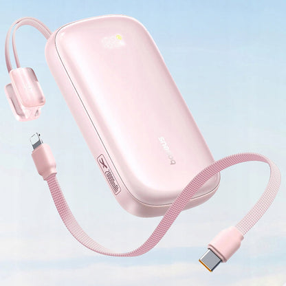 Baterie Externa Baseus EnerFill FC21 Qpow 3 Ultra, 10000mAh, 45W, QC + PD, 1 x USB-A - 1 x USB-C, Roz E0027Q02