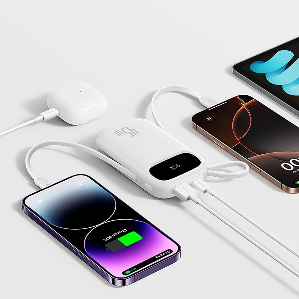 Baterie Externa Baseus EnerFill FC31 Qpow 3, 20000mAh, 45W, QC + PD, 1 x Lightning - 1 x USB-A - 2 x USB-C, Mov E0028D02