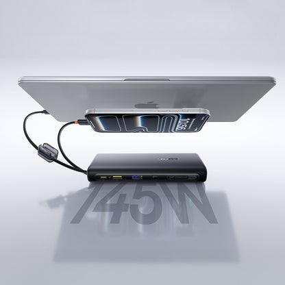Baterie Externa Baseus EnerFill FC41, 25000mAh, 145W, QC + PD, 1 x USB-A - 3 x USB-C, Neagra E0028H03