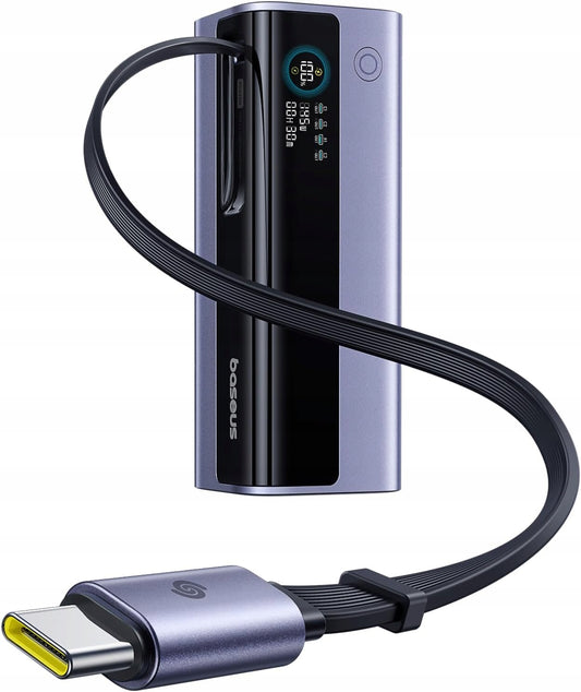 Baterie Externa Baseus EnerGeek GR11, 20000mAh, 145W, QC + PD, 1 x USB-A - 3 x USB-C, Gri