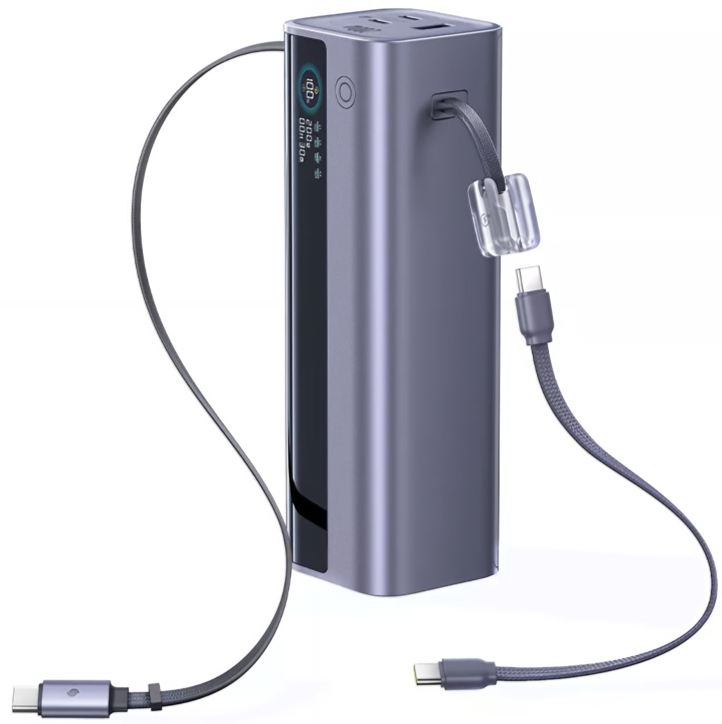 Baterie Externa Baseus EnerGeek GR11, 25000mAh, 200W, QC + PD, 1 x USB-A - 3 x USB-C, Gri E0028Q00