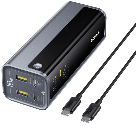Baterie Externa Baseus EnerGeek GP12, 20800mAh, 145W, QC + PD, 2 x USB-A - 2 x USB-C, Gri P10082109813-00