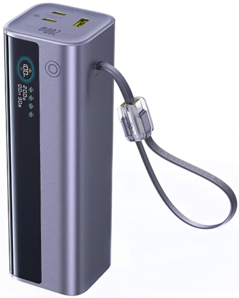 Baterie Externa Baseus EnerGeek GR11, 25000mAh, 200W, QC + PD, 1 x USB-A - 3 x USB-C, Gri E0028Q00