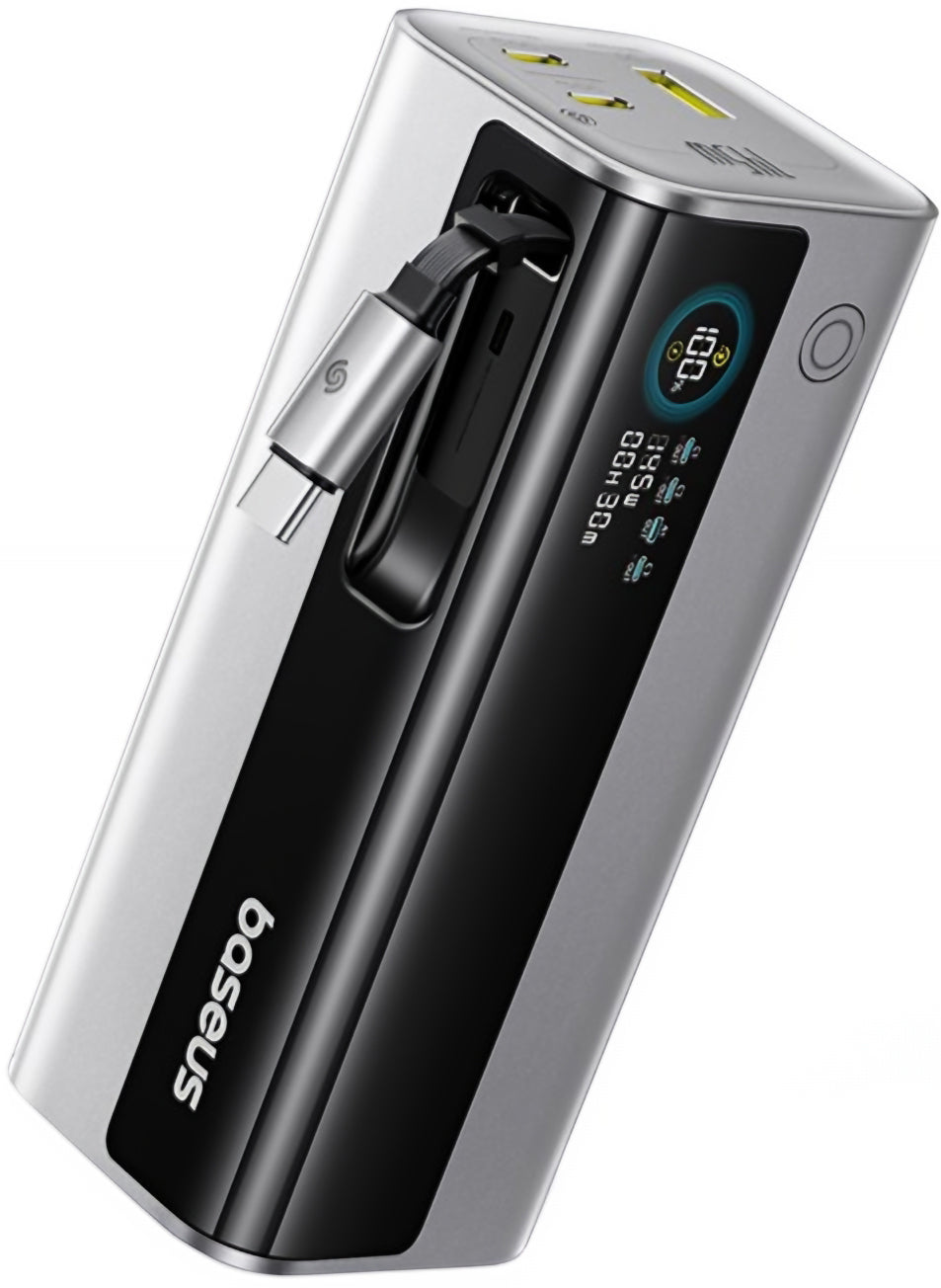 Baterie Externa Baseus EnerGeek GR11, 20000mAh, 145W, QC + PD, 1 x USB-A - 3 x USB-C, Argintie E0027B02