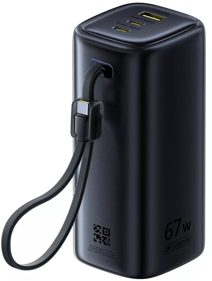 Baterie Externa Baseus EnerGeek GX11, 20000mAh, 67W, QC + PD, 1 x USB-A - 2 x USB-C, Neagra E0025701