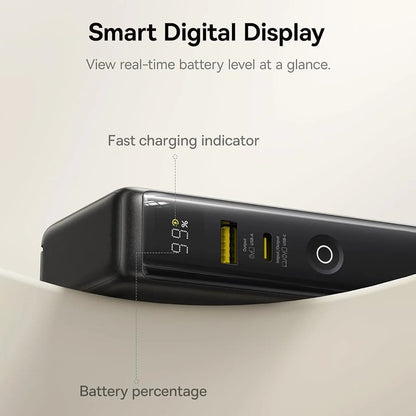 Baterie Externa Baseus Nomos NT11 Omni US, 10000mAh, 67W, QC + PD, 1 x USB-A - 2 x USB-C, Neagra P10078807123-00