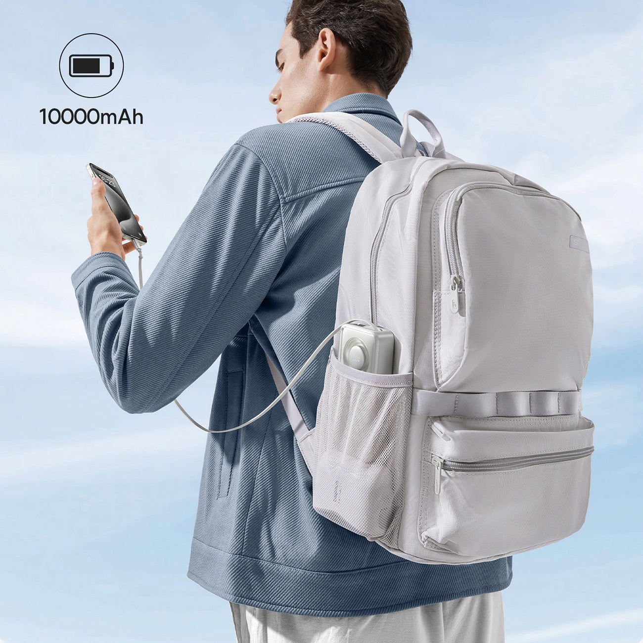 Baterie Externa Baseus OS Free2Pull, 10000mAh, 30W, PD, 2 x USB-C, Gri P10073701843-00