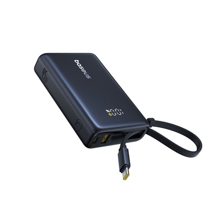Baterie Externa Baseus PicoGo, 10000mAh, 45W, QC + PD, 1 x USB-A - 2 x USB-C, Neagra P10076803123-00