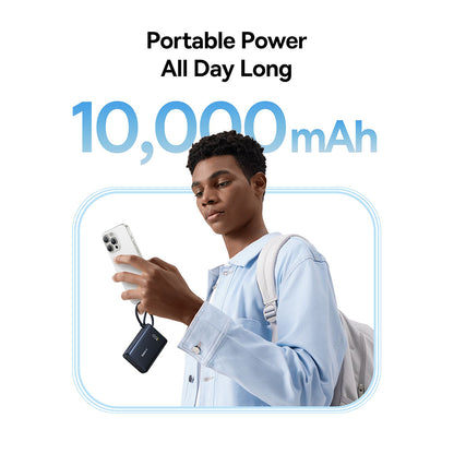 Baterie Externa Baseus PicoGo, 10000mAh, 45W, QC + PD, 1 x USB-A - 2 x USB-C, Neagra P10076803123-00