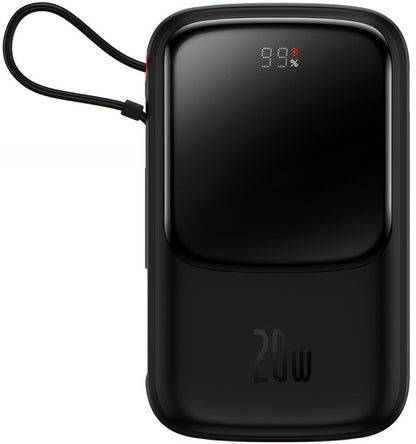Baterie Externa Baseus Qpow Pro, 20000mAh, 20W, QC + PD, 1 x Lightning - 1 x USB-A - 1 x USB-C, Neagra PPQD060201