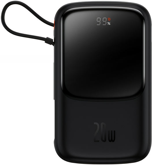 Baterie Externa Baseus Qpow Pro, 20000mAh, 20W, QC + PD, 1 x Lightning - 1 x USB-A - 1 x USB-C, Neagra PPQD060201
