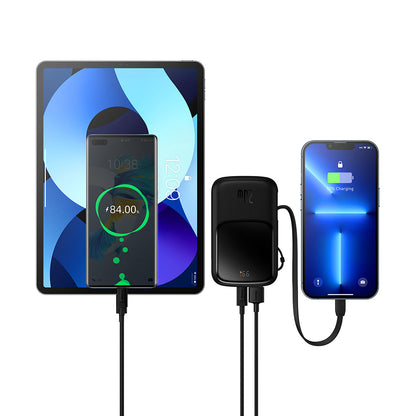Baterie Externa Baseus Qpow Pro, 20000mAh, 20W, QC + PD, 1 x Lightning - 1 x USB-A - 1 x USB-C, Neagra PPQD040001