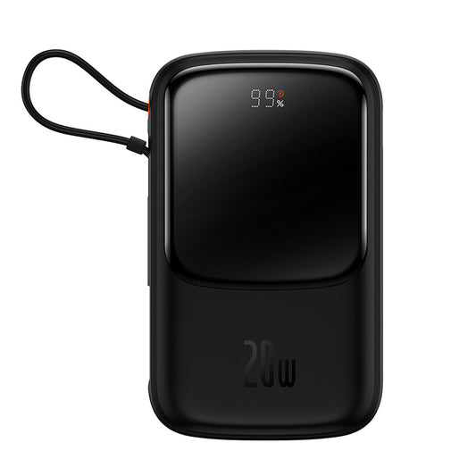 Baterie Externa Baseus Qpow Pro, 20000mAh, 20W, QC + PD, 1 x Lightning - 1 x USB-A - 1 x USB-C, Neagra PPQD040001