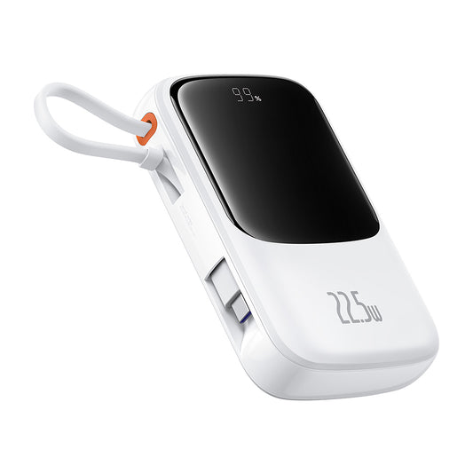 Baterie Externa Baseus Qpow Pro+, 10000mAh, 22.5W, QC + PD, 1 x USB-A - 2 x USB-C, Alba P10067101213-00