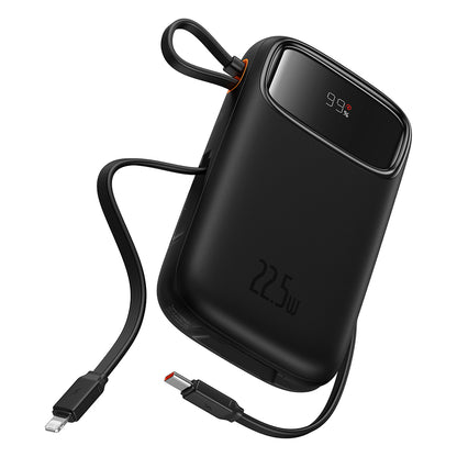 Baterie Externa Baseus Qpow Pro+, 20000mAh, 22.5W, QC + PD, 1 x Lightning - 1 x USB-A - 2 x USB-C, Neagra P10055002113-00