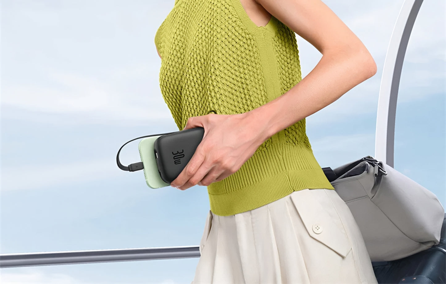 Baterie Externa Baseus Qpow2, 20000mAh, 30W, QC + PD, 1 x USB-A - 3 x USB-C, Neagra P10055009113-00