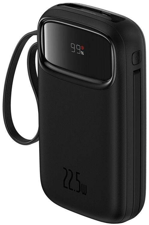 Baterie Externa Baseus Qpow2, 10000mAh, 22.5W, QC + PD, 1 x Lightning - 1 x USB-A - 2 x USB-C, Neagra P10055003113-00