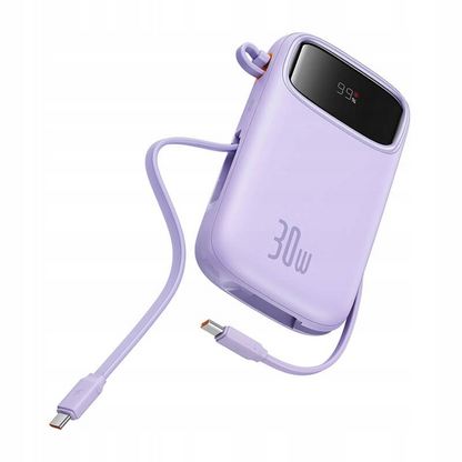 Baterie Externa Baseus Qpow2, 10000mAh, 30W, QC + PD, 1 x USB-A - 3 x USB-C, Mov P10055008513-00