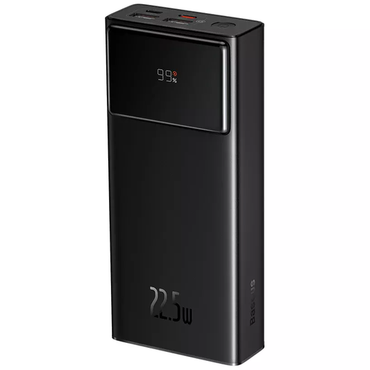 Baterie Externa Baseus Star Lord, 30000mAh, 22.5W, QC + PD, 1 x USB-C - 2 x USB-A, Neagra PPXJ080101