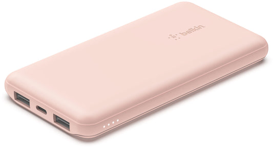 Baterie Externa Belkin BoostCharge, 10000mAh, 15W, 1 x USB-C - 2 x USB-A, Roz BPB011btRG