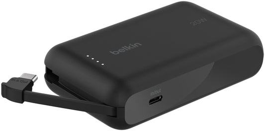Baterie Externa Belkin BoostCharge, 10000mAh, 20W, PD, 2 x USB-C, Neagra BPB021hqBK