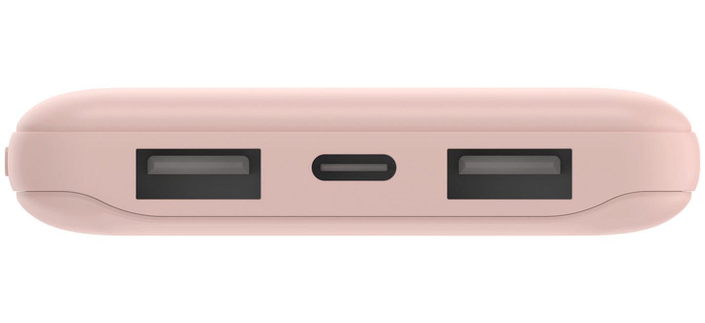 Baterie Externa Belkin BoostCharge, 10000mAh, 15W, 1 x USB-C - 2 x USB-A, Roz BPB011btRG