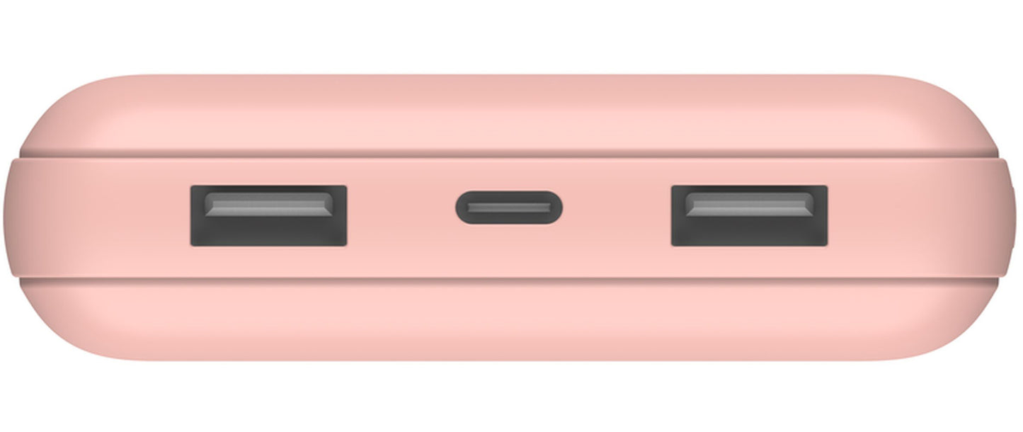 Baterie Externa Belkin BoostCharge, 20000mAh, 15W, 1 x USB-C - 2 x USB-A, Roz Aurie BPB012btRG