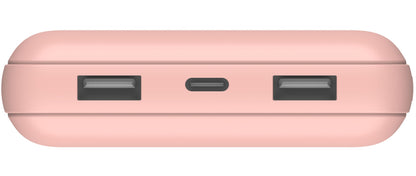 Baterie Externa Belkin BoostCharge, 20000mAh, 15W, 1 x USB-C - 2 x USB-A, Roz Aurie BPB012btRG