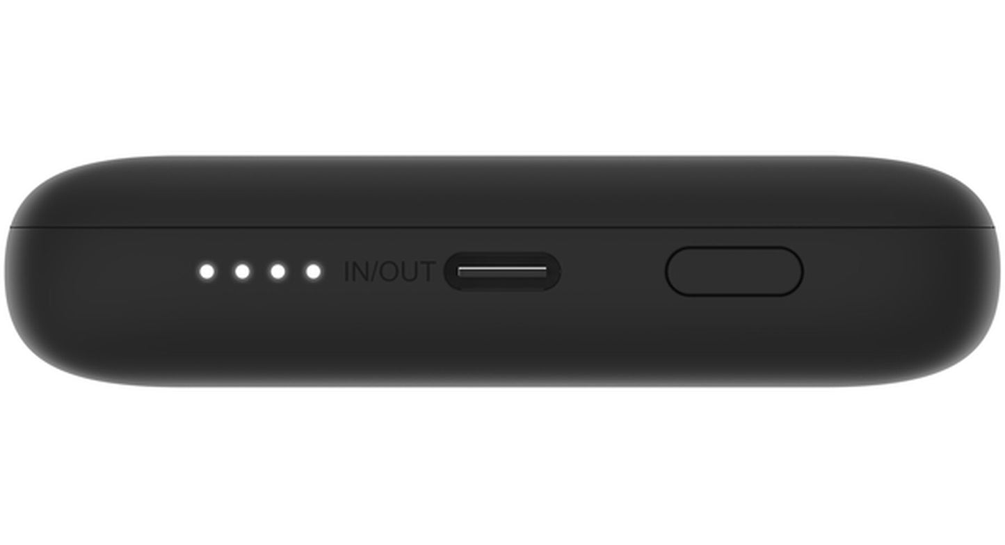 Baterie Externa Belkin BoostCharge Plus, 10000mAh, 23W, QC + PD, 1 x Lightning - 2 x USB-C, Neagra BPB006btBLK