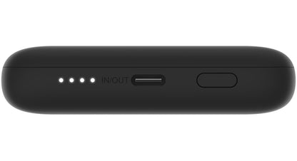 Baterie Externa Belkin BoostCharge Plus, 10000mAh, 23W, QC + PD, 1 x Lightning - 2 x USB-C, Neagra BPB006btBLK