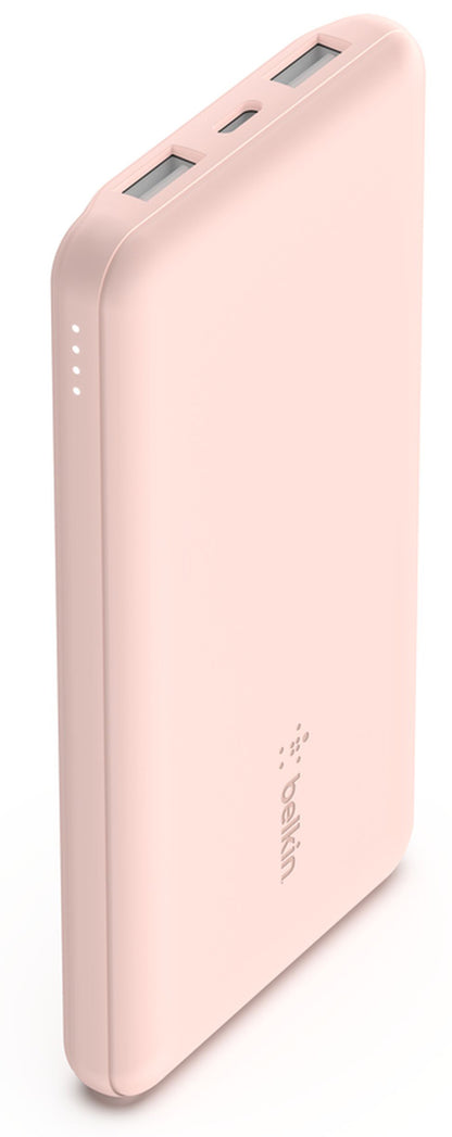 Baterie Externa Belkin BoostCharge, 10000mAh, 15W, 1 x USB-C - 2 x USB-A, Roz BPB011btRG