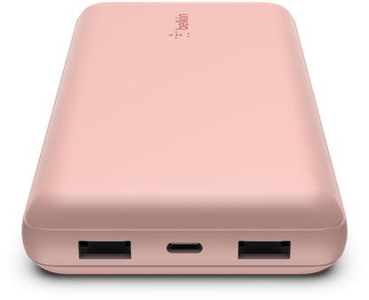 Baterie Externa Belkin BoostCharge, 20000mAh, 15W, 1 x USB-C - 2 x USB-A, Roz Aurie BPB012btRG