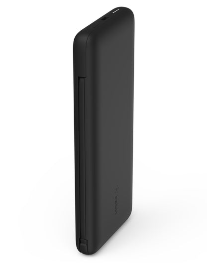 Baterie Externa Belkin BoostCharge Plus, 10000mAh, 23W, QC + PD, 1 x Lightning - 2 x USB-C, Neagra BPB006btBLK