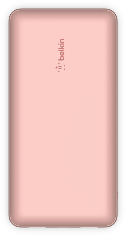 Baterie Externa Belkin BoostCharge, 20000mAh, 15W, 1 x USB-C - 2 x USB-A, Roz Aurie BPB012btRG