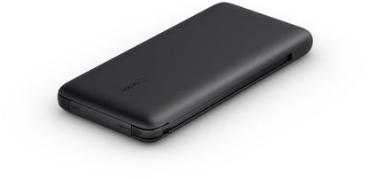 Baterie Externa Belkin BoostCharge Plus, 10000mAh, 23W, QC + PD, 1 x Lightning - 2 x USB-C, Neagra BPB006btBLK